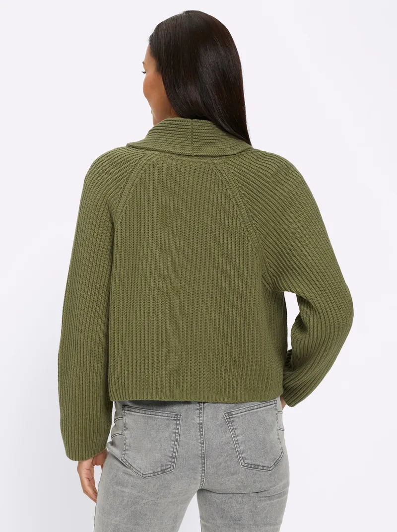 heine Strickjacke oliv, Oliv, – Produktbild 2 von 2
