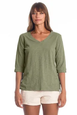 RAVENS VIEW IBIZA RAVENS VIEW IBIZA Damen vegan Top Lisa Khaki Grün – Produktbild 1 von 1