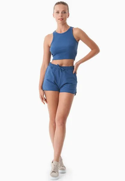 ORGANICATION ORGANICATION SANNDRA | Leichte Sweatshorts aus Bio-Baumwolle, Light navy, – Produktbild 3 von 4