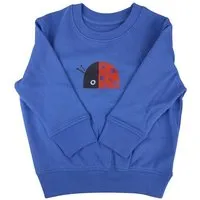 MelaDi Meladi Kinder Sweater aus Biobaumwolle - Marienkäfer auf Aqua Blue, Blue, – Produktbild 1 von 1