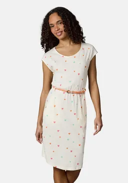 ragwear ragwear Shirtkleid Lilithe Hearts YOUMODO Sommerkleid mit Herzchen-Print und Flechtgürtel – Produktbild 1 von 1