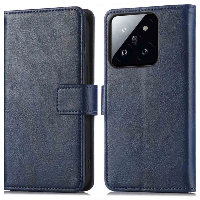 imoshion imoshion Luxuriöse Klapphülle für das Xiaomi 14T Pro, Dunkelblau, – Produktbild 1 von 1