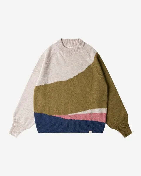 MATONA Matona Pullover | Raglan Sweater | aus Wolle und Baumwolle | GOTS-zertifiziert, Horizon multicolor, – Produktbild 4 von 4