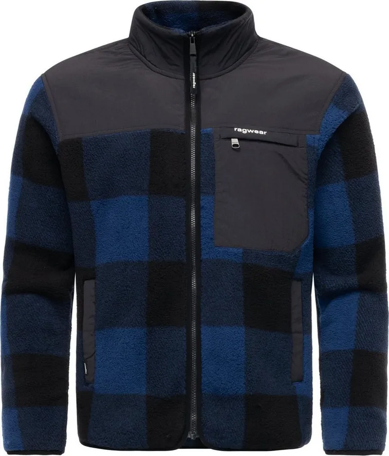 ragwear ragwear Plüschjacke Cherior Kuschelig weiche Herren Fleecejacke, Blau, – Produktbild 2 von 4