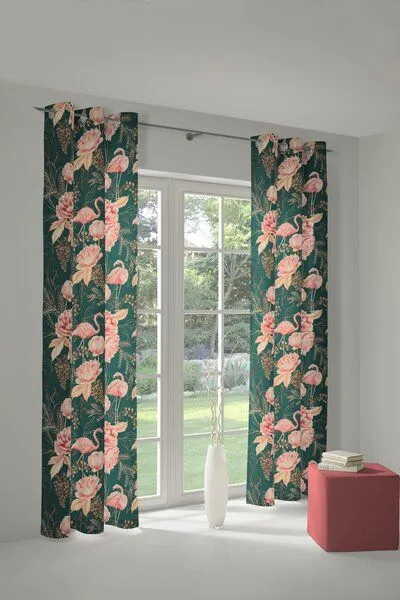 Nature by Adam Nature by Adam Vorhang aus 100% Bio-Baumwolle - Made in Germany - Eden, Dunkelgrün, – Produktbild 6 von 7
