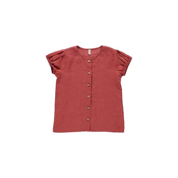 PETER JO PETER JO Shirt Gerbera aus Leinen, Terracotta, – Produktbild 1 von 3