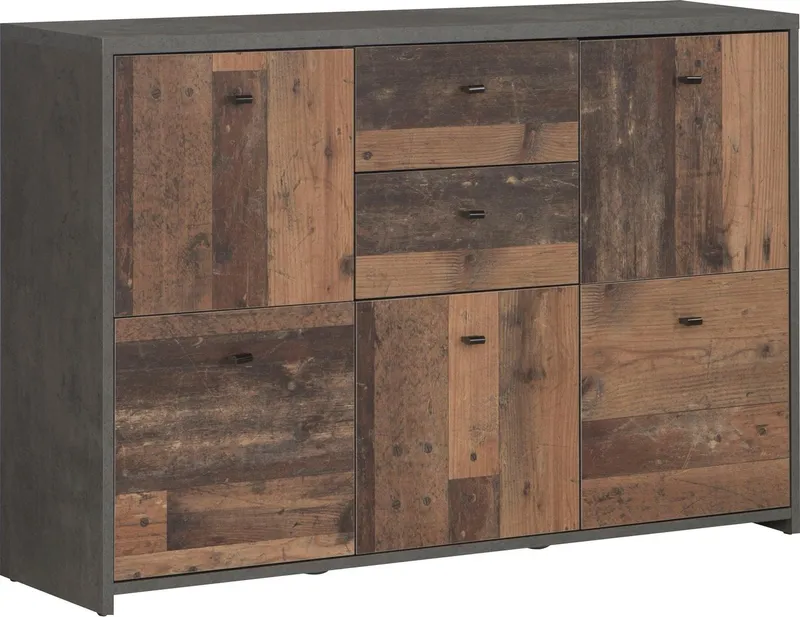 FORTE Kommode CHEST, Breite ca. 114 cm, Grau, – Produktbild 3 von 5