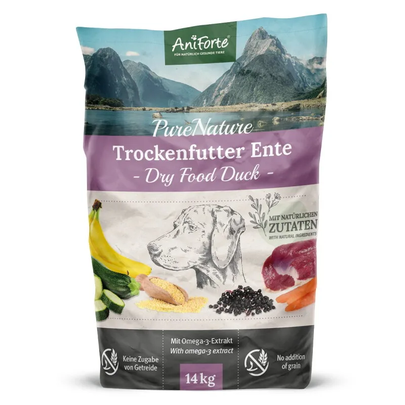 AniForte AniForte Trockenfutter Ente mit Hirse 14 kg – Produktbild 1 von 2
