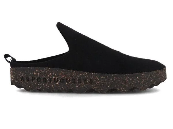 ASPORTUGUESAS ASPORTUGUESAS Come Filzpantoffeln mit Kork-Latex Sohle, Schwarz, – Produktbild 2 von 3