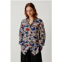 SKFK SKFK Damen vegan Hemd Amagoia Mehrfarbig Blau/Rot – Produktbild 1 von 1