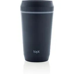 Topl Topl-Becher aus rec. Kunststoff mit 360-Grad-Deckel 354ml, Dunkelblau, – Produktbild 1 von 1