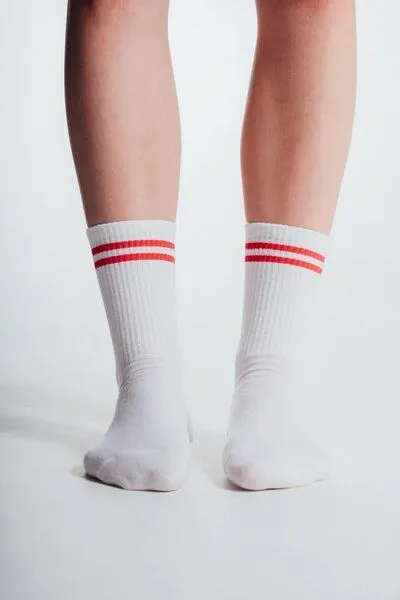 Kopyto Kopyto FENNEKS RWS – Sportliche Wollsocken, Weiss + rot, – Produktbild 1 von 4