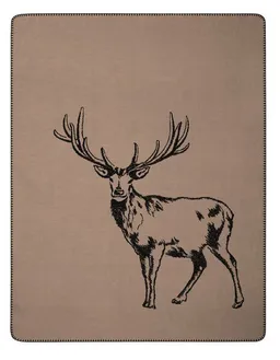 biederlack biederlack Wohndecke Serie Alp Chic "Deer", 80 % recycelte Fasern – Produktbild 1 von 1