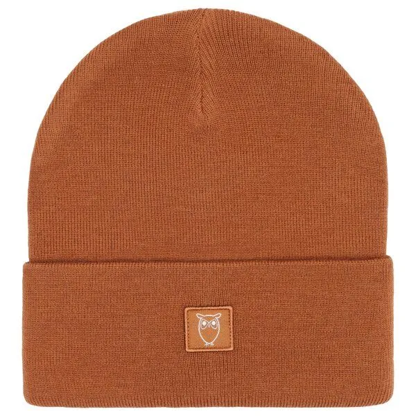 KnowledgeCotton Apparel KnowledgeCotton Apparel Double Layer Woll-Mütze, Pumpkin spice, – Produktbild 1 von 2