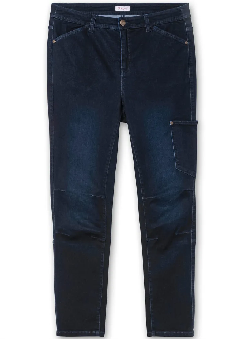 sheego Cargojeans, Dark blue denim, – Produktbild 2 von 2