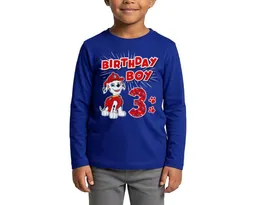 Spreadshirt T-Shirt Paw Patrol Marshall Geschenk 3. Geburtstag Kinder Premium Langarmshirt (1-tlg) Normaler Schnitt für optimale Passform – Produktbild 1 von 1