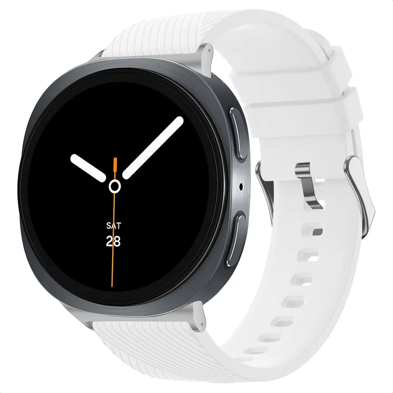 imoshion imoshion Flexibles Silikonarmband für Samsung Galaxy Watch 9 (40/44mm) / Watch 8 (40/44mm) / Classic (46mm), Weiß, – Produktbild 1 von 1