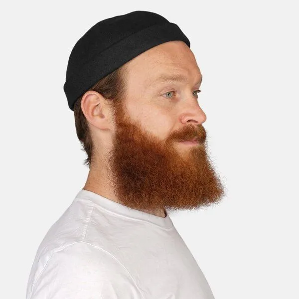 Hanseheld Hanseheld Docker Cap Leinen Kurz Flach Segler Sailor Cap, Schwarz, – Produktbild 3 von 5