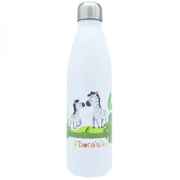 Dora's Dora's Dora’s Edelstahl-Thermoflasche "Zebra" (500ml) – Vakuumisoliert – Doppelwandig – Produktbild 1 von 3