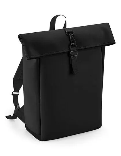BagBase BagBase Matt beschichteter Rolltop Laptop Rucksack wasserabweisend, Schwarz, – Produktbild 2 von 2