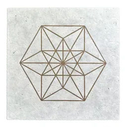 Veskor Cassiopeia Veskor Cassiopeia VEKTOR EQUILIBRIUM Heilige Geometrie Linoldruck | 22 × 22 cm | Gold auf Naturweiß – Produktbild 1 von 1