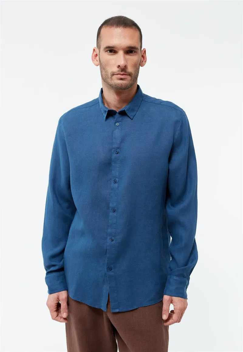 Givn Berlin Leinen Hemd Modell: Kent, Blazing blue, – Produktbild 1 von 1
