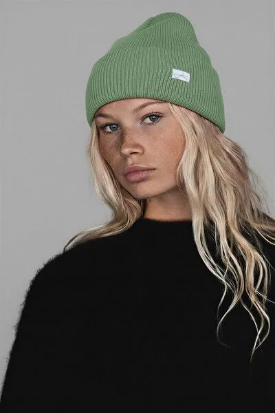 Lou-i Lou-i Wintermütze Bio-Baumwolle Beanie, Grün, – Produktbild 2 von 3