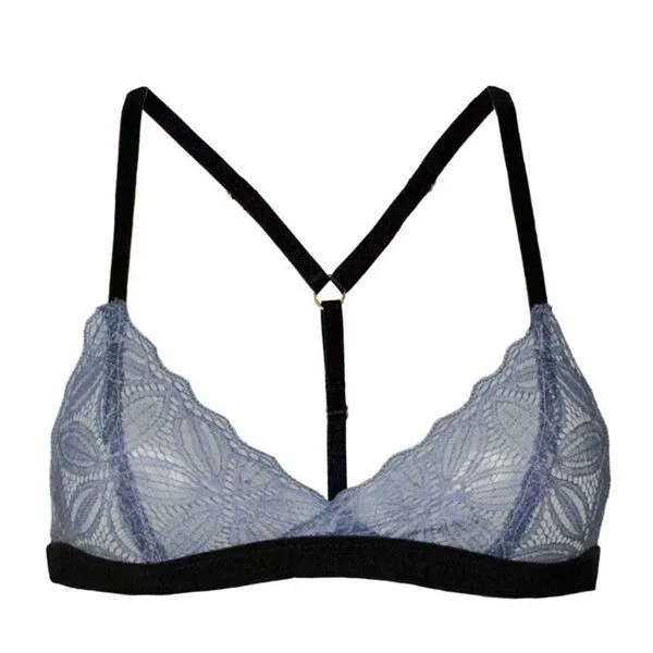 Golden Circle Clothing Golden Circle Clothing Spitzen-BH mit Biogummi, Blau, – Produktbild 1 von 4
