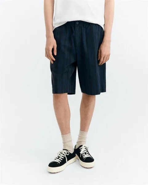thinking mu thinking mu Gestreifte Shorts Modell: Gasper, Navy (blau), – Produktbild 1 von 5