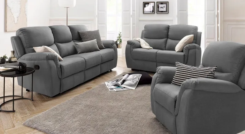 OTTO home 2-Sitzer Diana, B: 152cm mit Relaxfunktion, mit Relaxfunktion und Federkern, hohe Belastbarkeit, Grau, – Produktbild 4 von 5