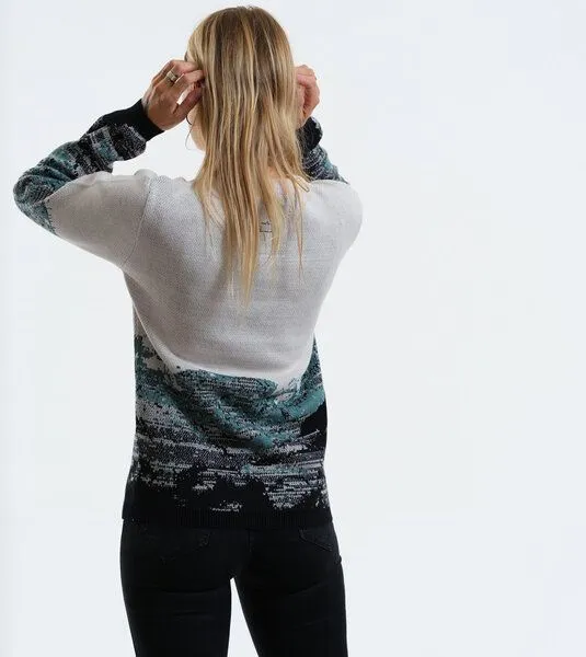 Gary Mash GARY MASH Pullover Lamona aus feinem Jacquardstrick, Verlauf (weiß), – Produktbild 2 von 4
