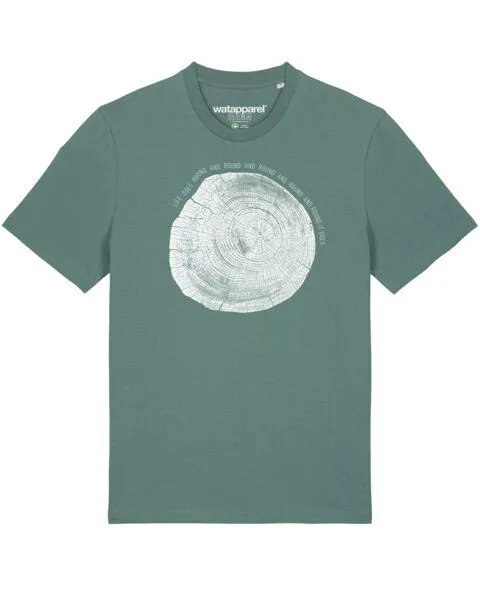 watapparel watapparel T-Shirt Unisex Baumscheibe, Green bay, – Produktbild 1 von 3