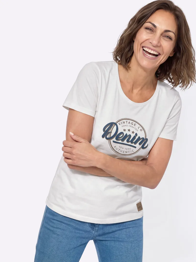 Witt Kurzarmshirt ecru, Ecru, – Produktbild 2 von 2