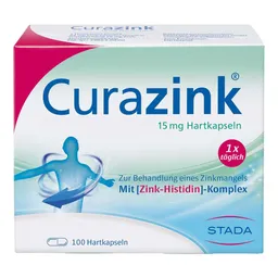 Curazink Curazink 15 mg Hartkapseln gegen Zinkmangel – Produktbild 1 von 1