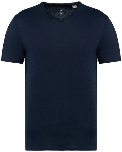 YTWOO YTWOO Essentials Herren-Slub-T-Shirt aus biologischer Baumwolle, Navyblau, – Produktbild 1 von 2