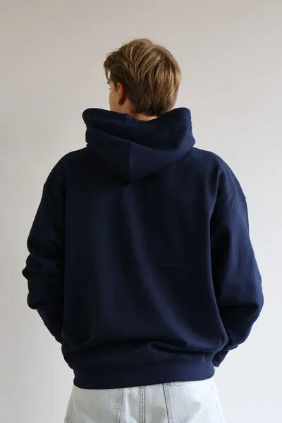 Kultgut Kultgut Biofair- SPORT ESSENTIALS HOODIE - Ultraweich / For all Day, Dunkelblau (nightblue), – Produktbild 3 von 4