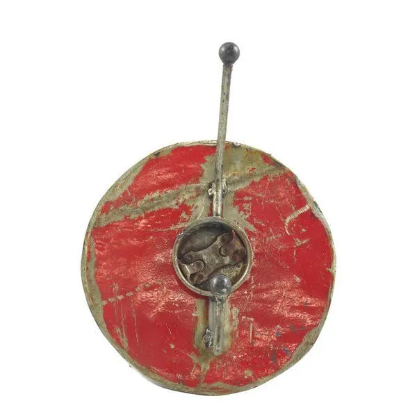 Moogoo Creative Africa Moogoo Creative Africa Upcycling Ölfass Garderobe 1fach Blau & Rot 20cm, Rot, – Produktbild 1 von 3