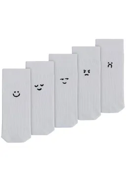 MELA Gerippte Socken mit Stickerei, 5 er Pack – Produktbild 1 von 1
