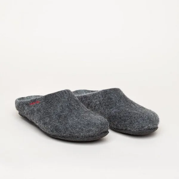 Magicfelt Magicfelt Filz-Hausschuh 709 aus 100% Merino-Wolle für Damen & Herren, Anthrazit, – Produktbild 2 von 5