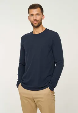 recolution Recolution Herren vegan Langarmshirt Maca Dunkelblau – Produktbild 1 von 1