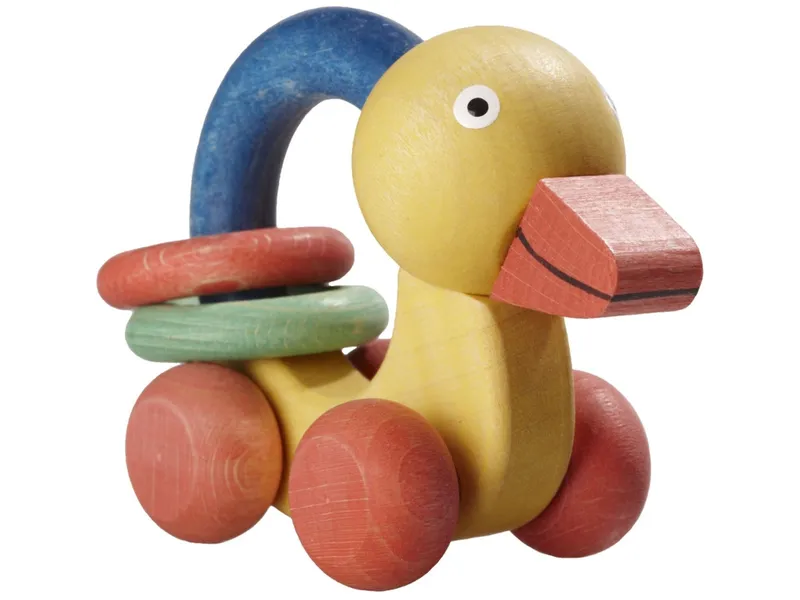 Nic natürlich spielen Nic natürlich spielen Greifspielzeug "Ente" in Bio-Qualität 10 x 10 x 6 cm, Mehrfarbig, – Produktbild 1 von 1