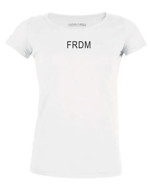 Human Family Bio Damen T-Shirt Amorous "Freedom" von Human Family, Weiss, – Produktbild 1 von 4