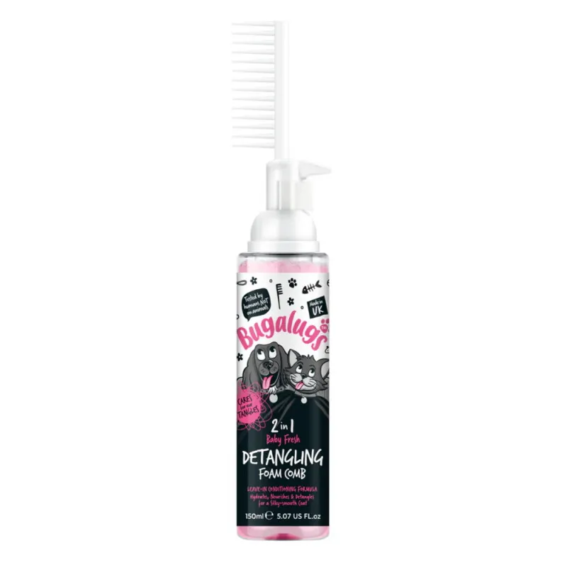 Bugalugs Bugalugs Fellentwirrungsschaum mit Kamm Baby Fresh 150 ml – Produktbild 1 von 2