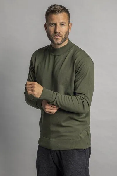 DIRTS dirts Mock Neck Pullover, Moss green, – Produktbild 2 von 4
