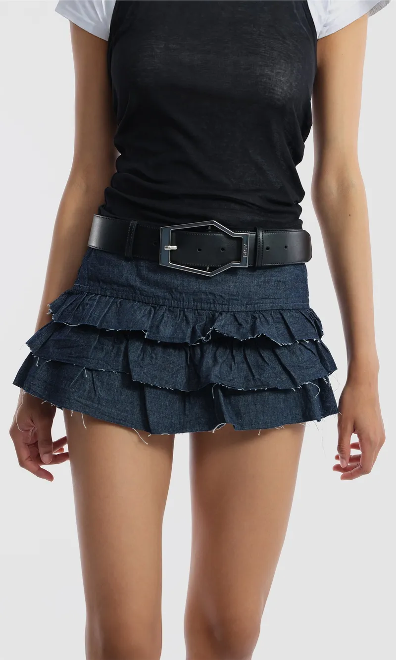 Prev Prev Damen vegan Gürtel Karel Maxi Schwarz, Schwarz, – Produktbild 1 von 1