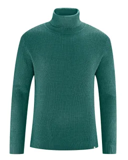 HempAge Hempage Herren vegan Rollkragenpullover Fichtengrün – Produktbild 1 von 1