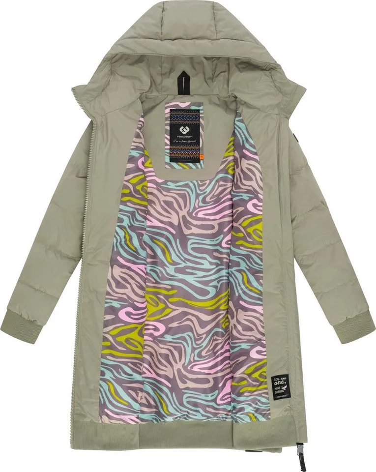ragwear ragwear Steppmantel Briosh Wasserdichter Damen Wintermantel mit Kapuze, Gelb|grün, – Produktbild 1 von 4