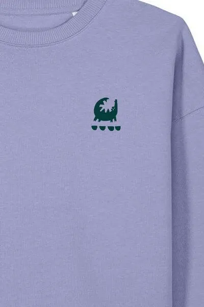 Kultgut Kultgut ProPlanet - Artdesign - Biofair Sweatpullover / an ordinary crocodile, Lila ( violet), – Produktbild 2 von 2