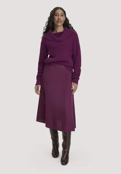 hessnatur hessnatur Gewebe Rock Midi aus reiner TENCEL Lyocell, Fuchsia, – Produktbild 1 von 4