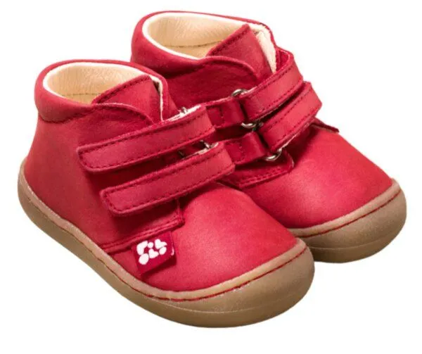 Pololo Pololo Lauflernschuh "Nino" aus pflanzlich gegerbtem Leder, Rot, – Produktbild 2 von 4